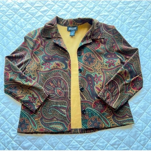 Vintage Paisley Button Down- Size PM - Picture 1 of 5